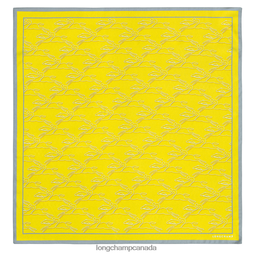 Longchamp Spring/Summer 2023 Collection Silk scarf 70 Lemon Women Accessories 2XXDPB1031