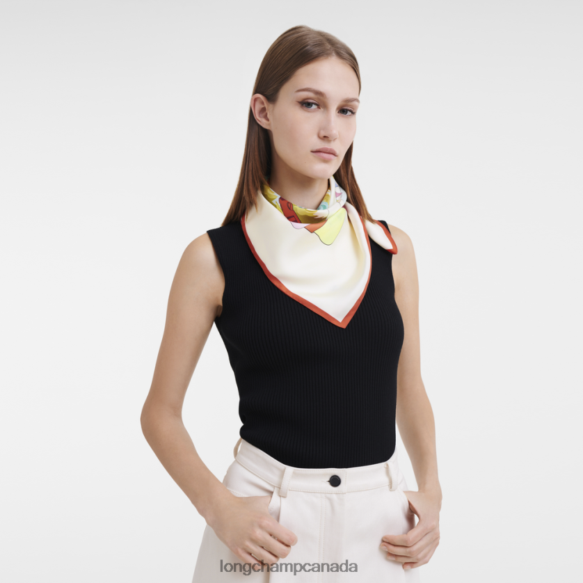 Longchamp Spring/Summer 2023 Collection Silk scarf 70 Orange Women Accessories 2XXDPB1033