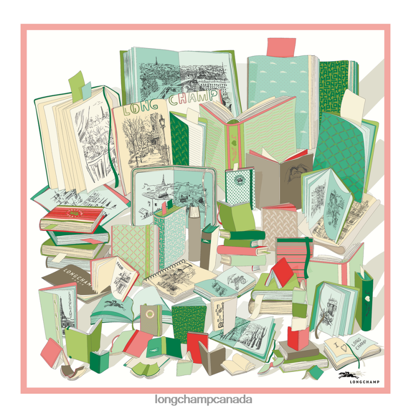 Longchamp Spring/Summer 2023 Collection Silk scarf 90 Celadon Women Accessories 2XXDPB1051