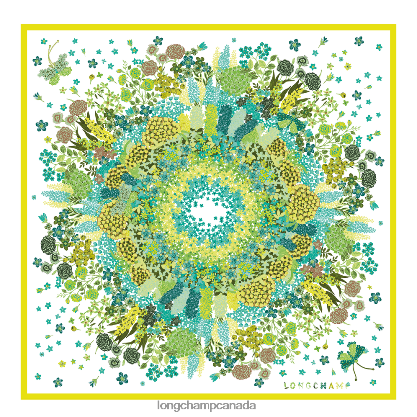 Longchamp Spring/Summer 2023 Collection Silk scarf 90 Lemon Women Accessories 2XXDPB1040