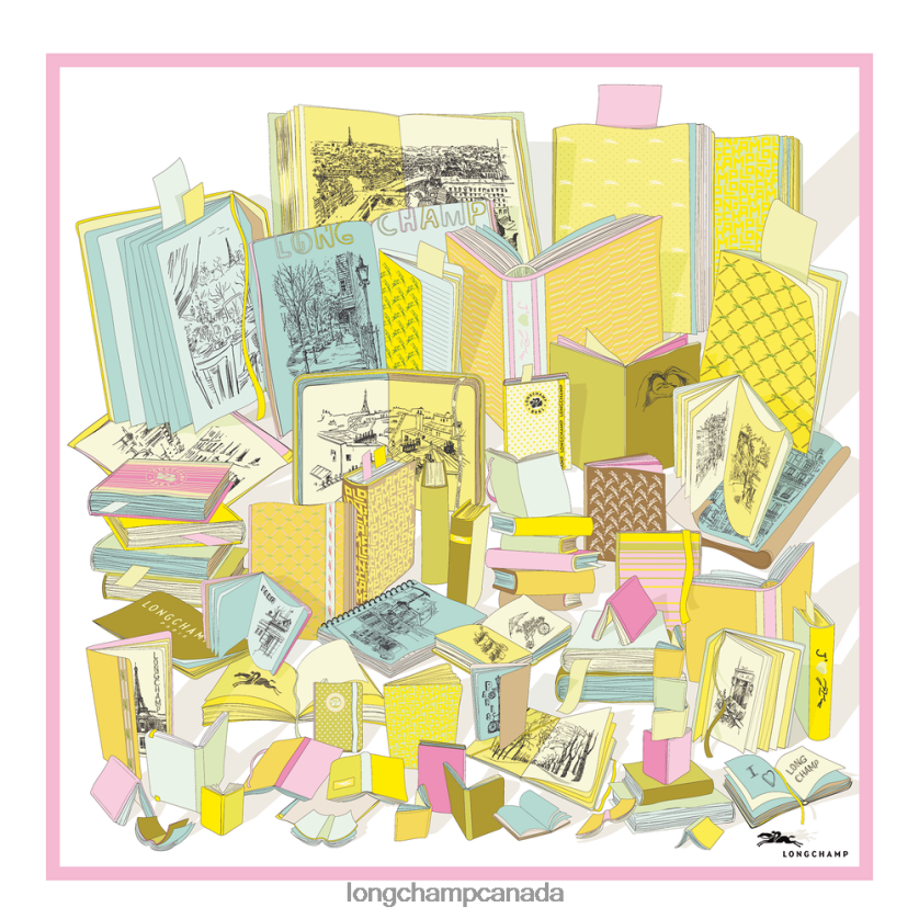 Longchamp Spring/Summer 2023 Collection Silk scarf 90 Lemon Women Accessories 2XXDPB1050