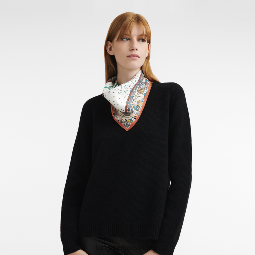 Longchamp Spring/Summer 2023 Collection Silk scarf Orange Women Accessories 2XXDPB1010