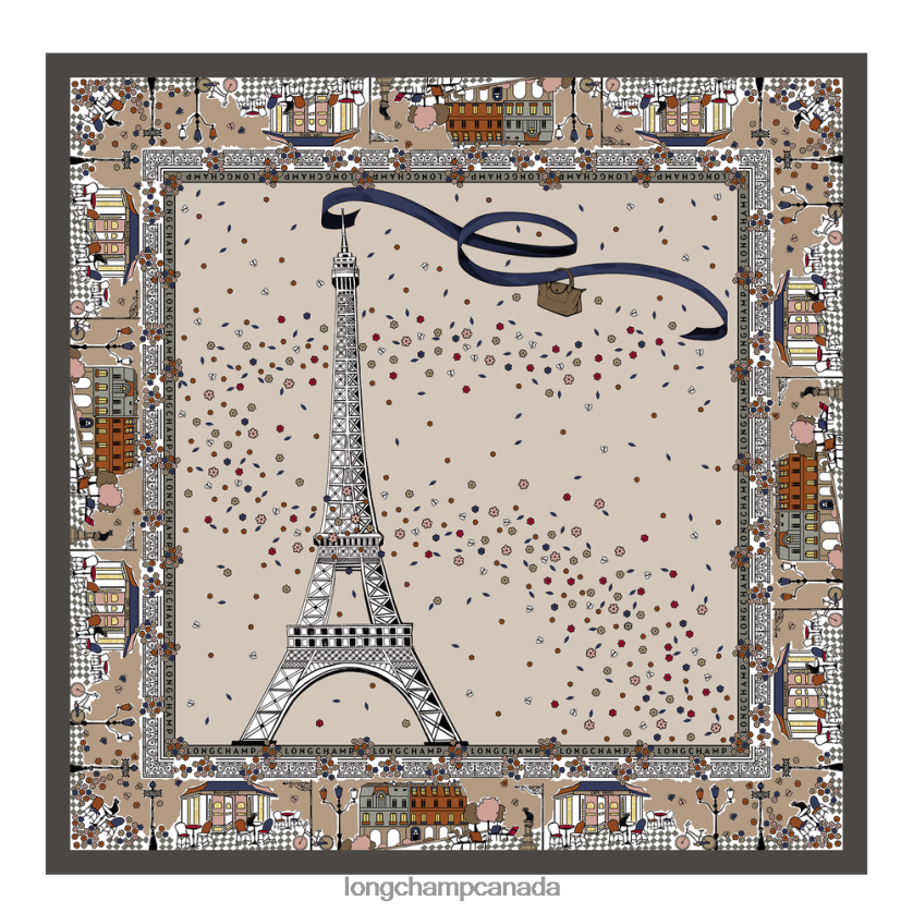 Longchamp Spring/Summer 2023 Collection Silk scarf Paper Women Accessories 2XXDPB1012