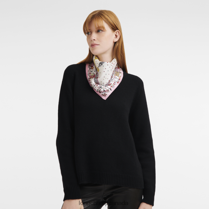 Longchamp Spring/Summer 2023 Collection Silk scarf Pink Women Accessories 2XXDPB1011