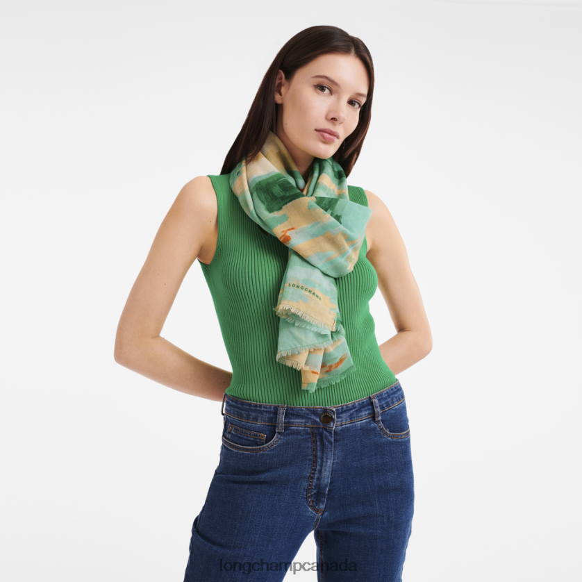 Longchamp Spring/Summer 2023 Collection Stole Aqua Women Accessories 2XXDPB1000