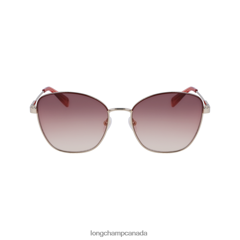 Longchamp Fall/Winter 2022 Collection Sunglasses Gold/Brown Women Accessories 2XXDPB904