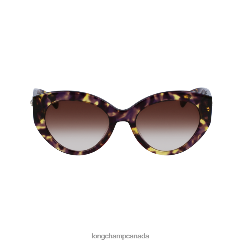 Longchamp Fall/Winter 2022 Collection Sunglasses Havana Purple Women Accessories 2XXDPB901