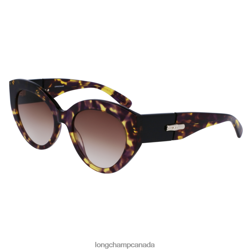 Longchamp Fall/Winter 2022 Collection Sunglasses Havana Purple Women Accessories 2XXDPB901