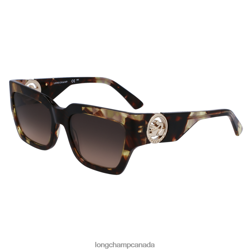 Longchamp Spring/Summer Collection 2023 Sunglasses Green Havana Women Accessories 2XXDPB880