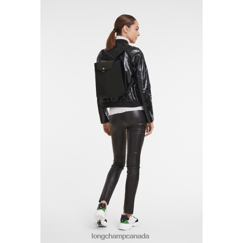 Longchamp Le Pliage Green Backpack Black Women Bags 2XXDPB434