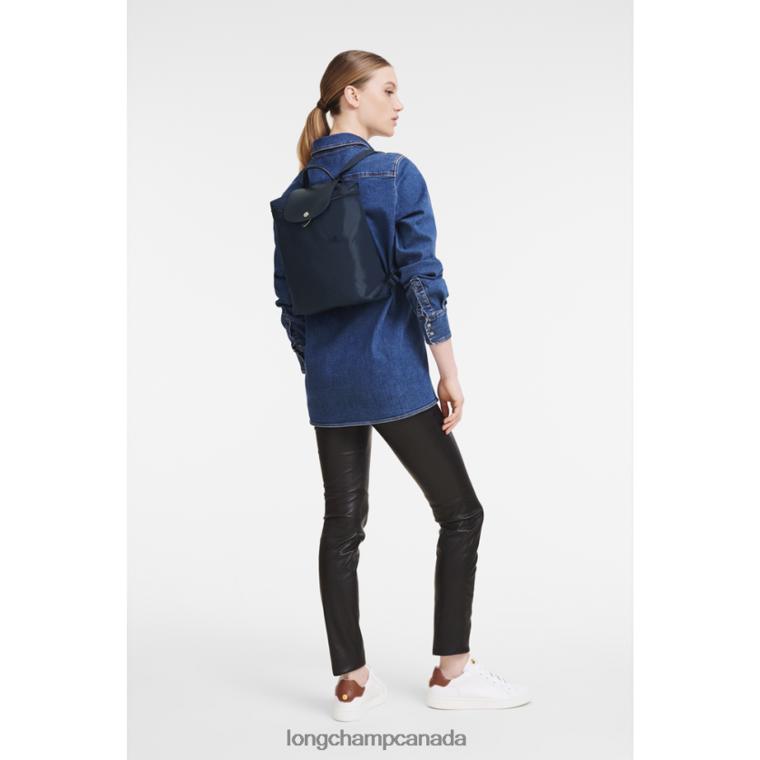 Longchamp Le Pliage Green Backpack Navy Women Bags 2XXDPB438