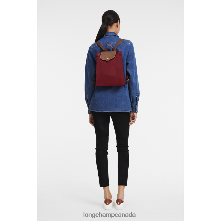 Longchamp Le Pliage Original Backpack Red Women Bags 2XXDPB443