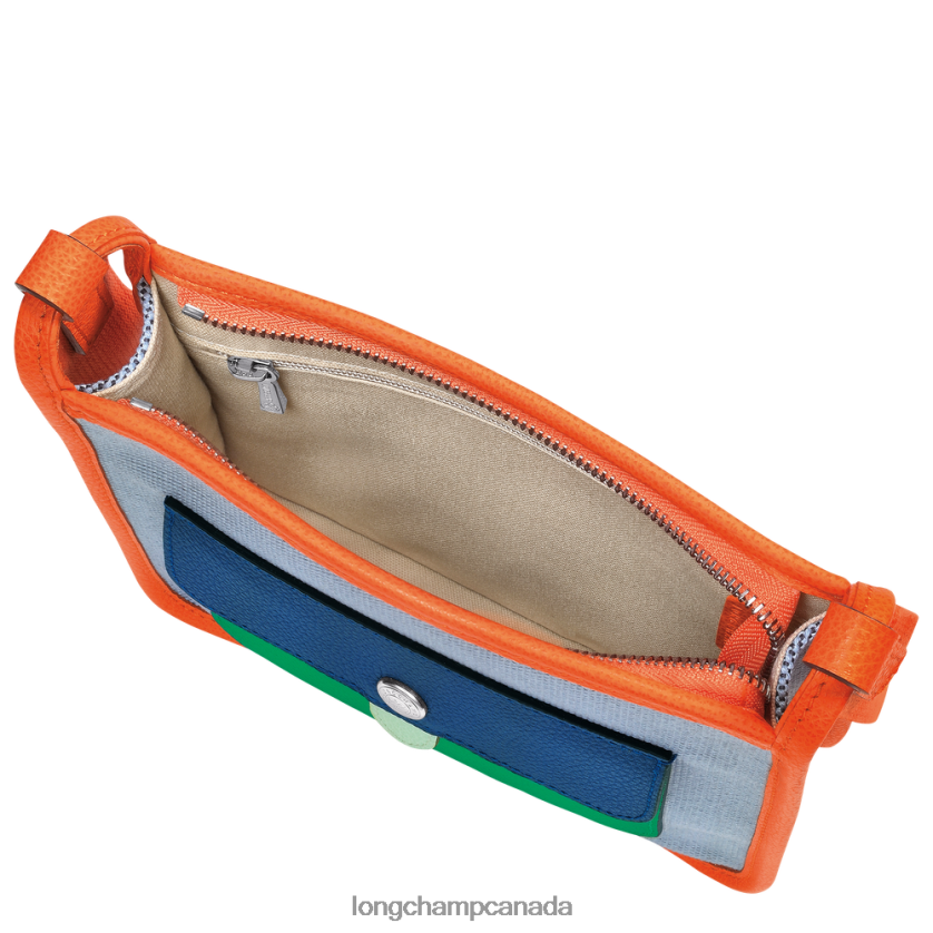 Longchamp Le Foulonne Crossbody bag Blue/Orange Women Bags 2XXDPB259