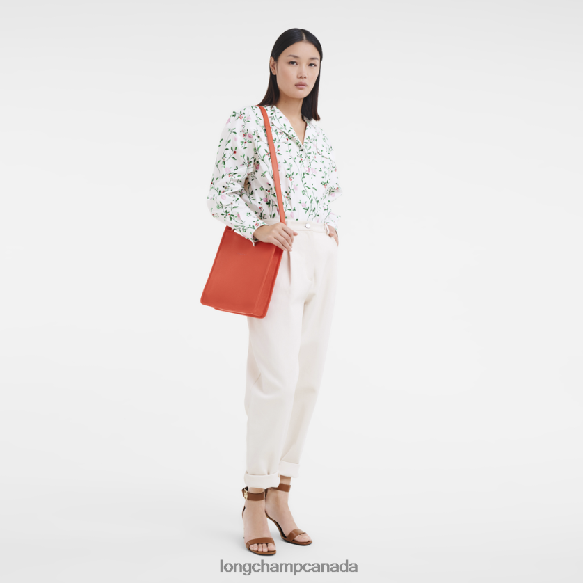 Longchamp Le Foulonne Crossbody bag Orange Women Bags 2XXDPB26