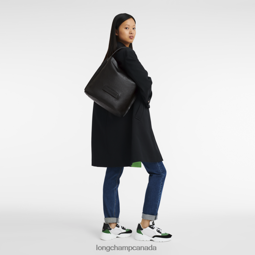 Longchamp 3D Hobo bag Black Women Bags 2XXDPB398