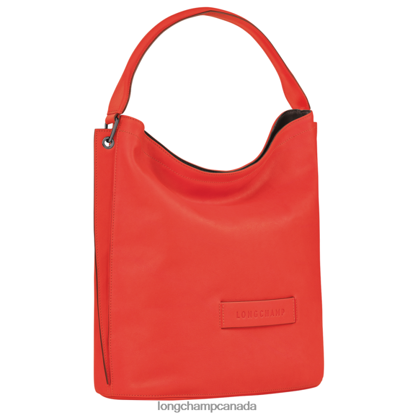 Longchamp 3D Hobo bag Orange Women Bags 2XXDPB401
