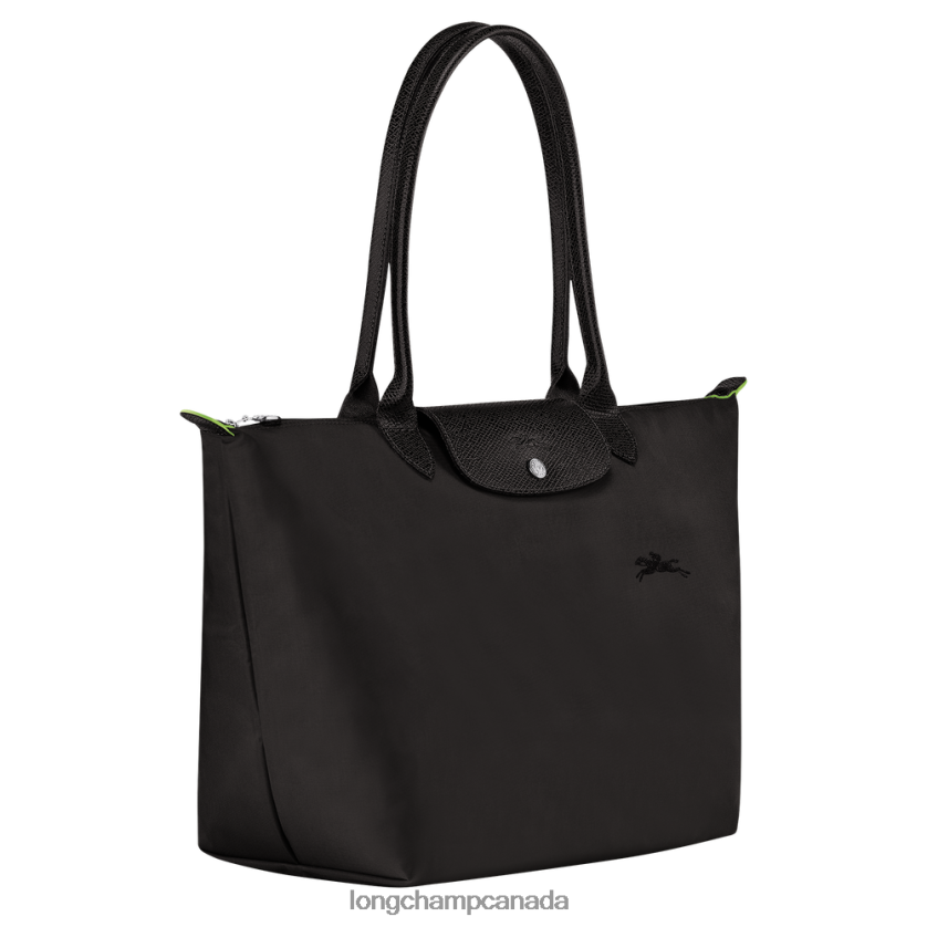 Longchamp Le Pliage Green Tote bag Black Women Bags 2XXDPB30