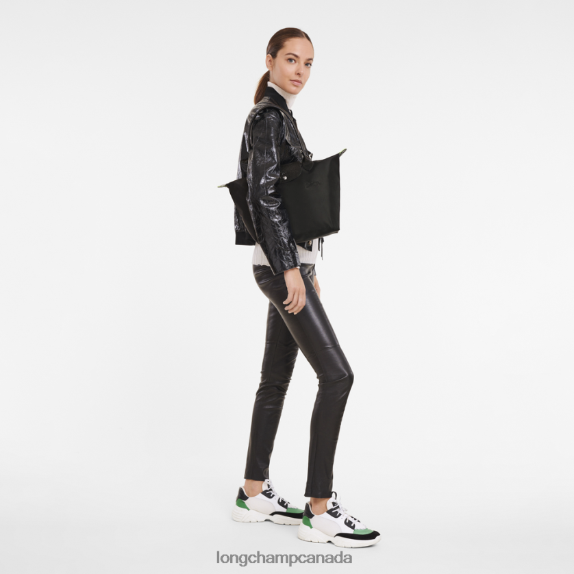 Longchamp Le Pliage Green Tote bag Black Women Bags 2XXDPB409