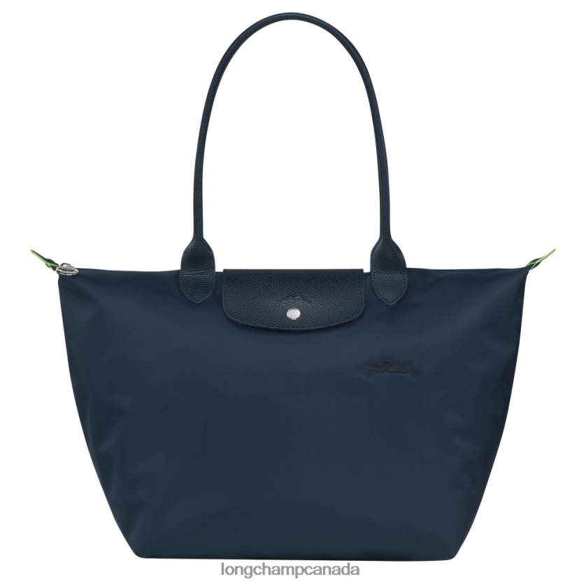 Longchamp Le Pliage Green Tote bag Navy Women Bags 2XXDPB406