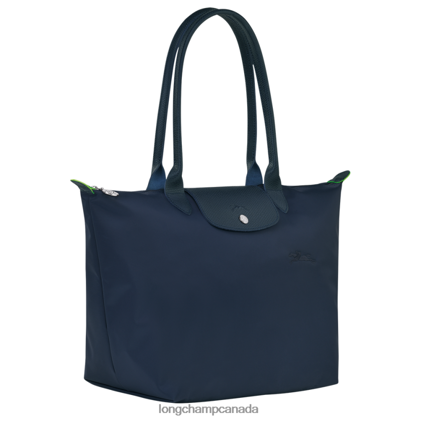 Longchamp Le Pliage Green Tote bag Navy Women Bags 2XXDPB406