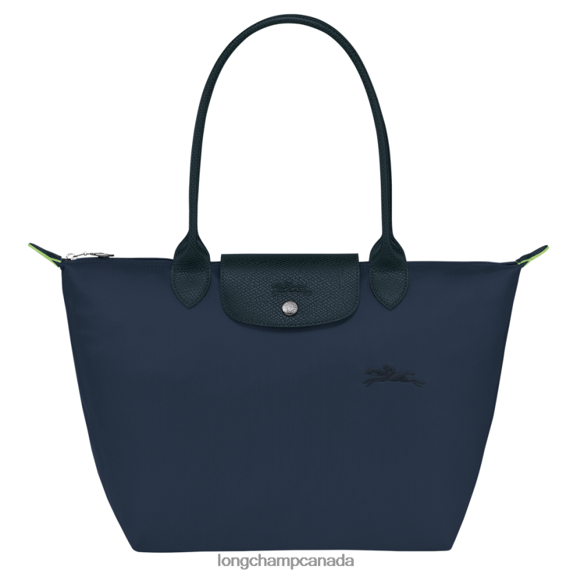 Longchamp Le Pliage Green Tote bag Navy Women Bags 2XXDPB412