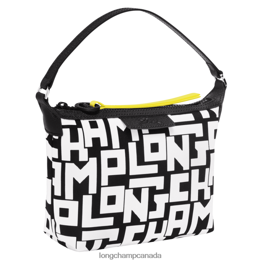 Longchamp Le Pliage LGP Clutch Black/White Women Bags 2XXDPB227