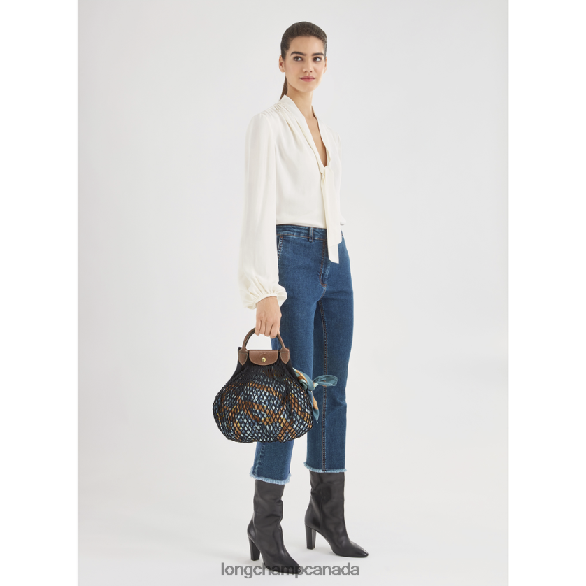 Longchamp Le Pliage filet Mesh bag Black Women Bags 2XXDPB65