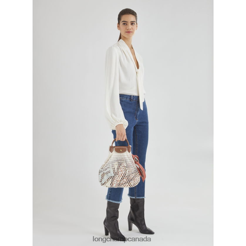 Longchamp Le Pliage filet Mesh bag Ecru Women Bags 2XXDPB66