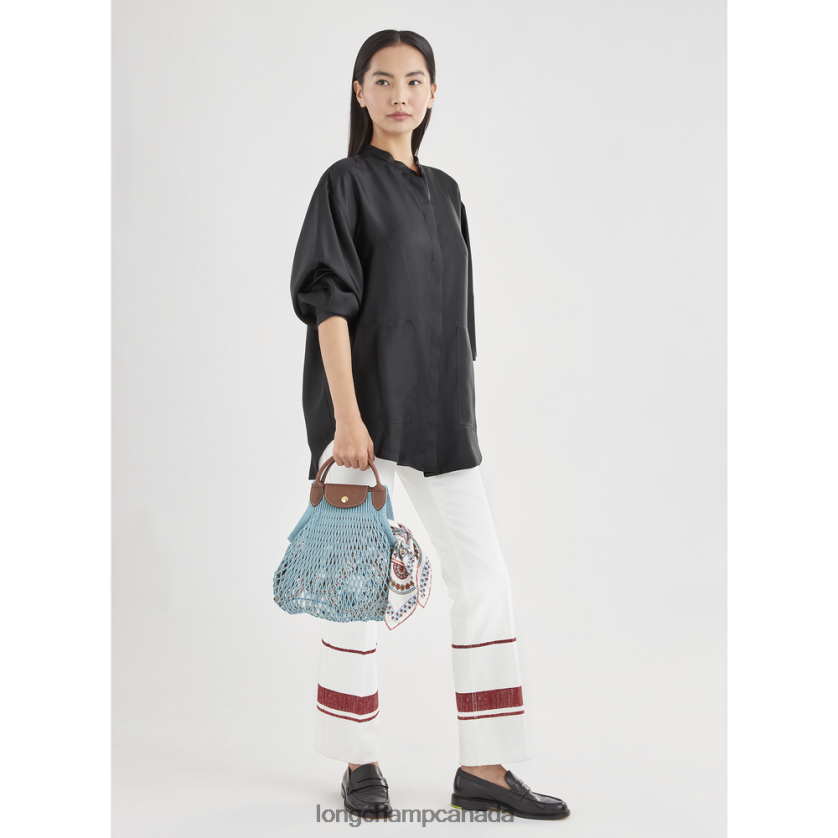 Longchamp Le Pliage filet Mesh bag Lagoon Women Bags 2XXDPB20