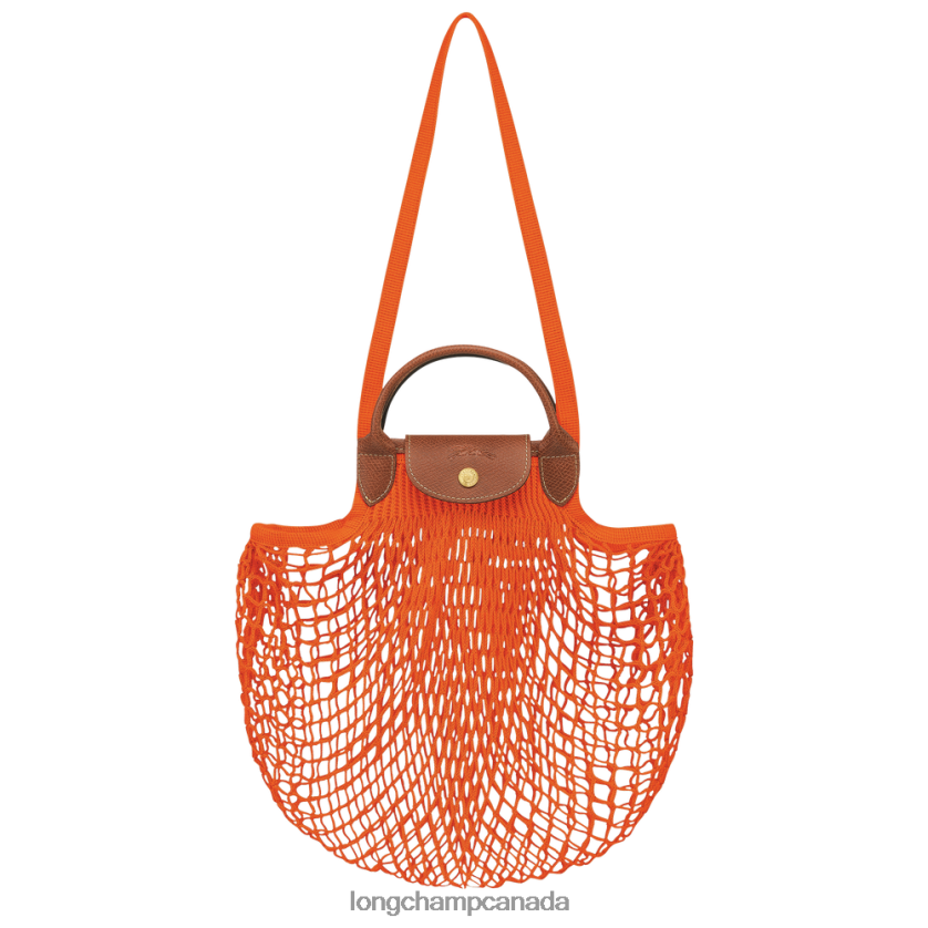Longchamp Le Pliage filet Mesh bag Orange Women Bags 2XXDPB3