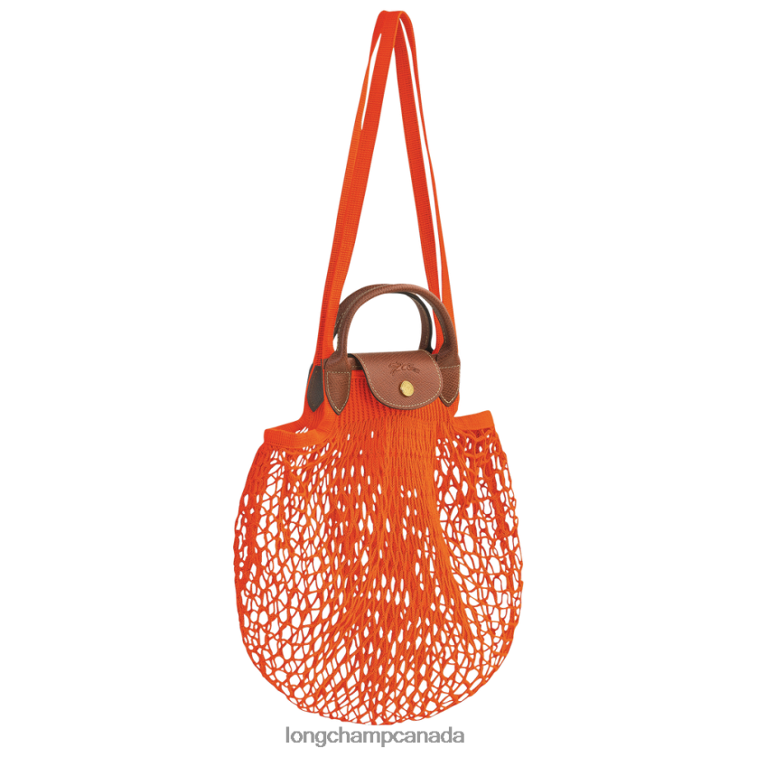 Longchamp Le Pliage filet Mesh bag Orange Women Bags 2XXDPB3
