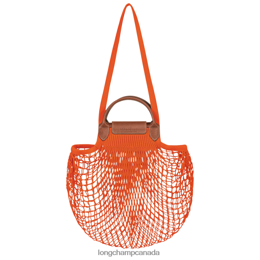Longchamp Le Pliage filet Mesh bag Orange Women Bags 2XXDPB3