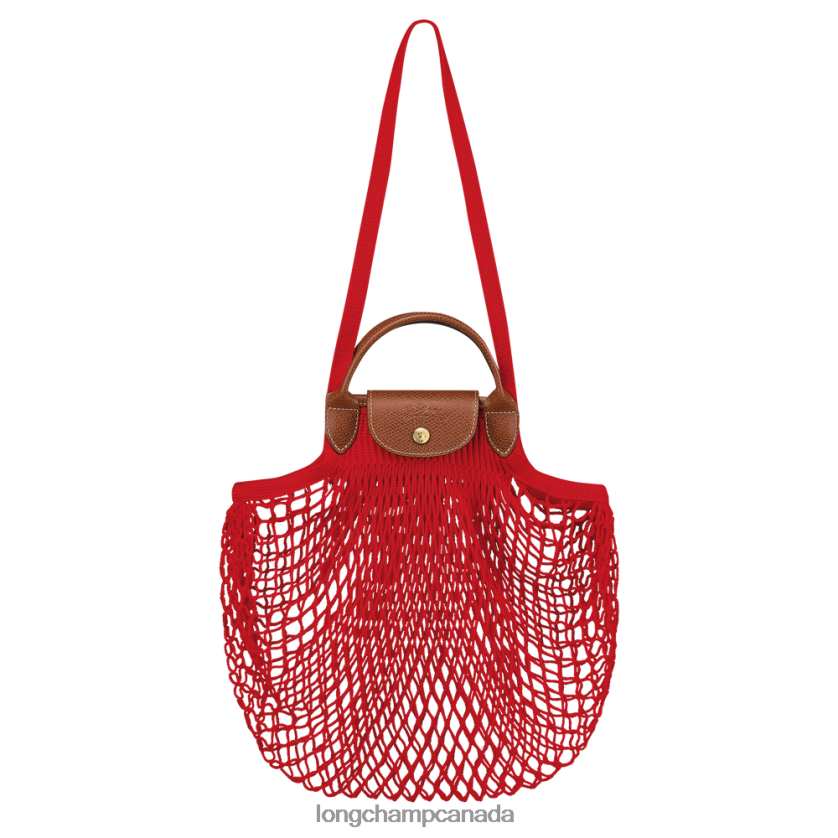 Longchamp Le Pliage filet Mesh bag Red Women Bags 2XXDPB4