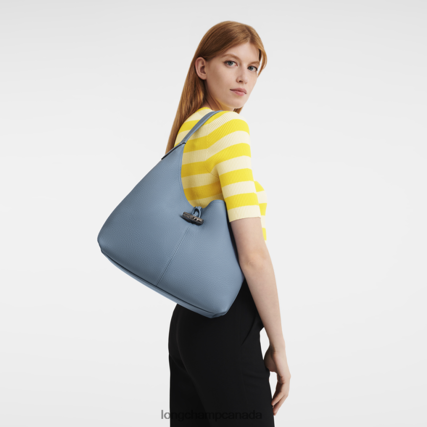 Longchamp Roseau Essential Hobo bag Slate Women Bags 2XXDPB359