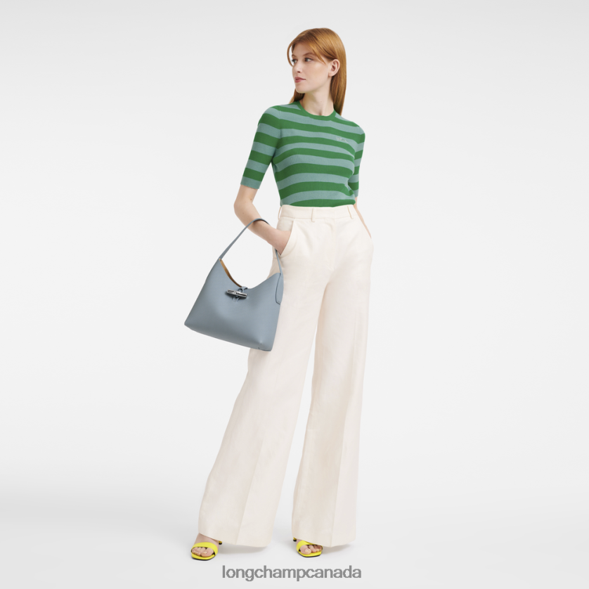 Longchamp Roseau Hobo bag Cloud Blue Women Bags 2XXDPB379