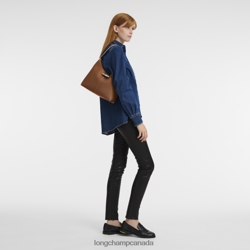 Longchamp Roseau Hobo bag Cognac Women Bags 2XXDPB382