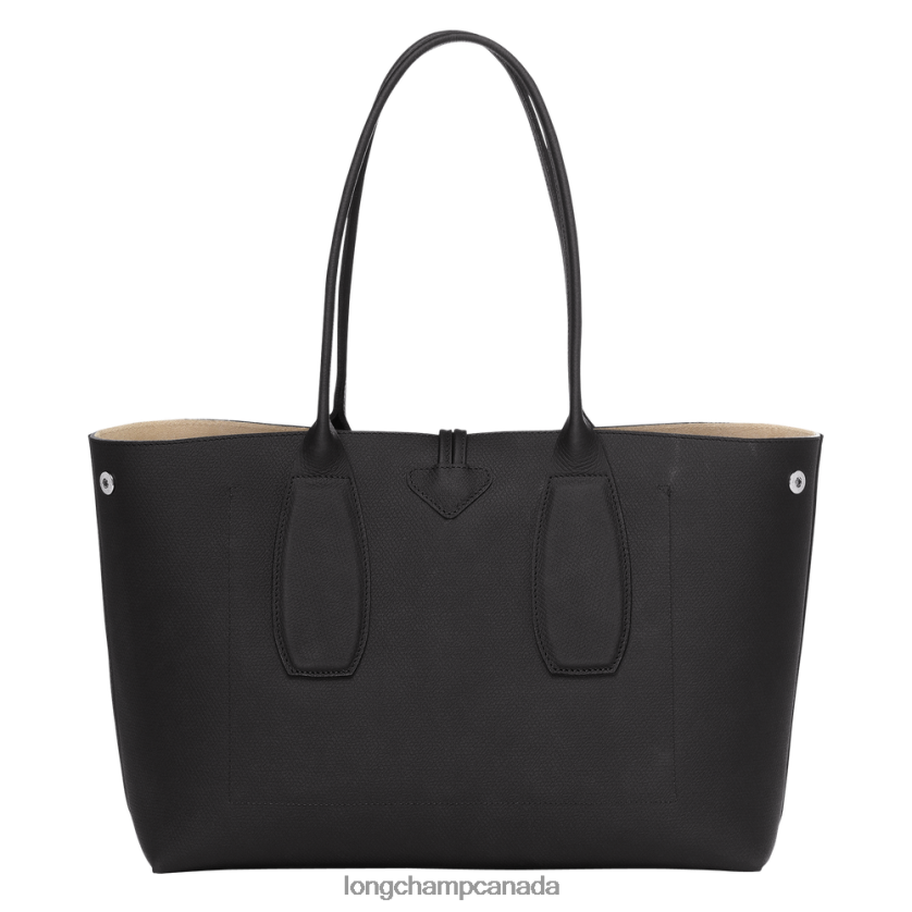 Longchamp Roseau Tote bag Black Women Bags 2XXDPB368