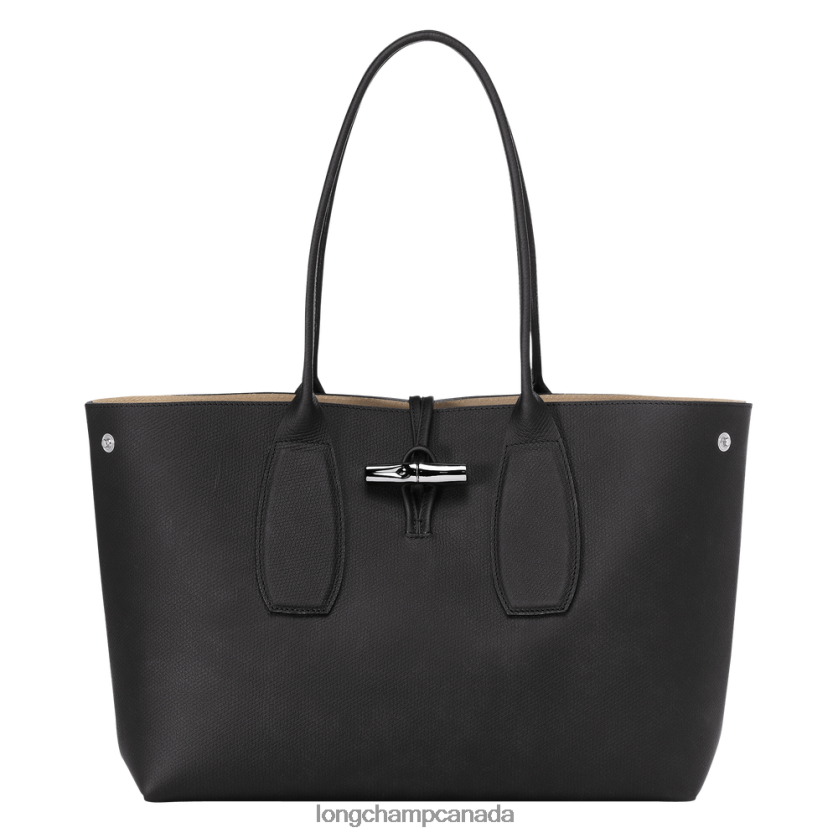 Longchamp Roseau Tote bag Black Women Bags 2XXDPB368
