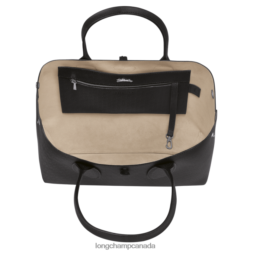 Longchamp Roseau Tote bag Black Women Bags 2XXDPB368