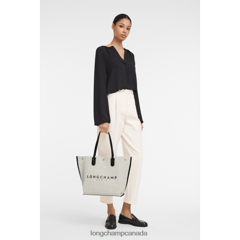 Longchamp Roseau Tote bag Ecru Women Bags 2XXDPB381