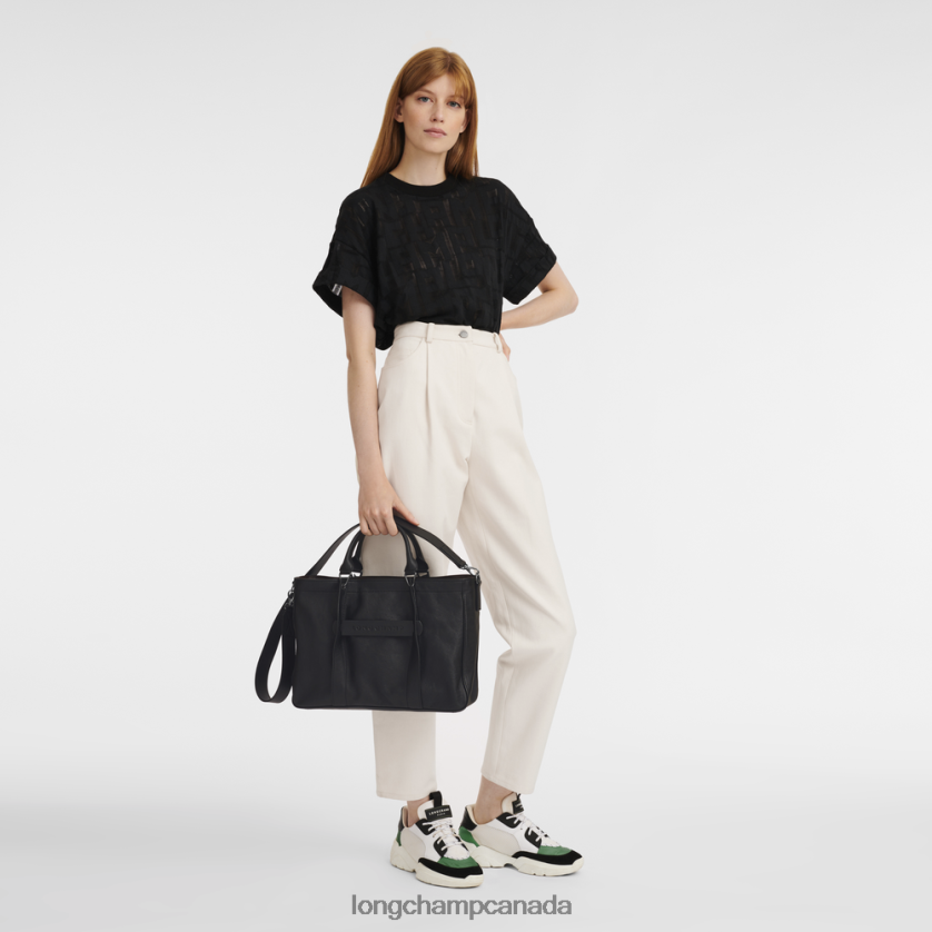 Longchamp 3D Handbag Black Women Bags 2XXDPB181