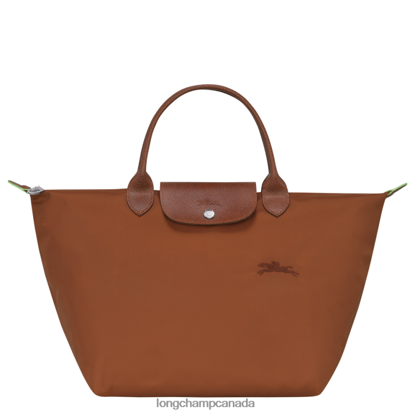 Longchamp Le Pliage Green Handbag Cognac Women Bags 2XXDPB42