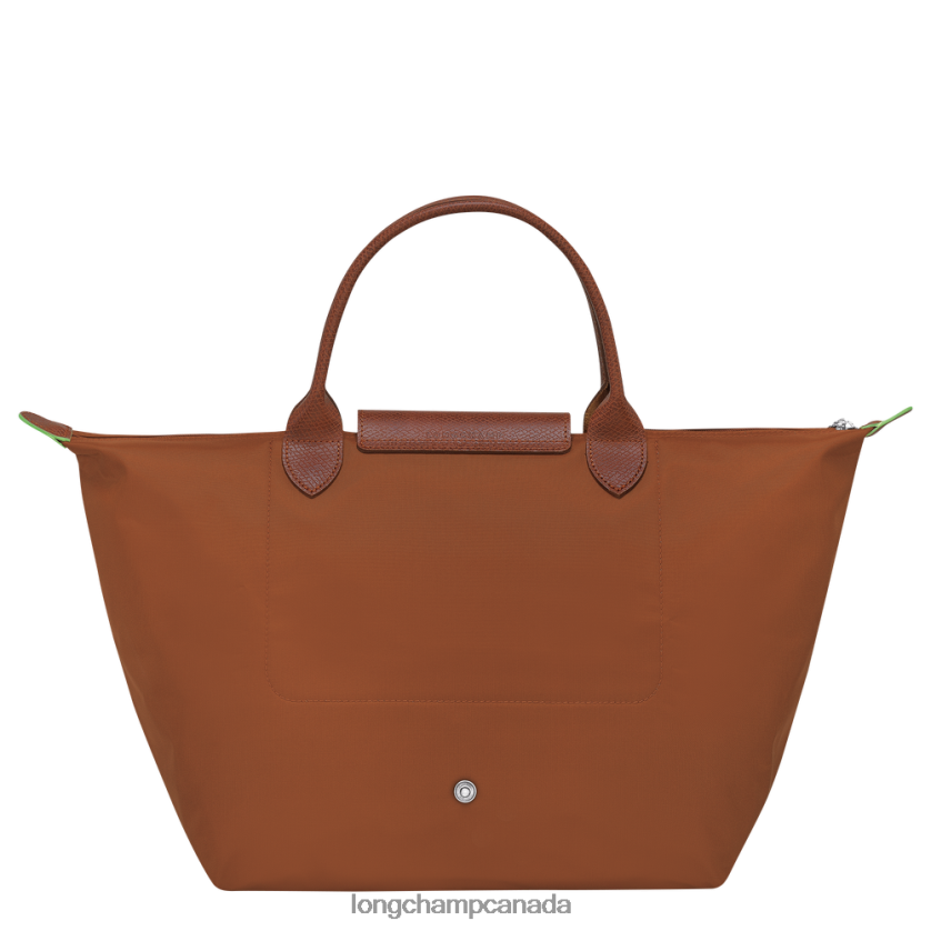 Longchamp Le Pliage Green Handbag Cognac Women Bags 2XXDPB42