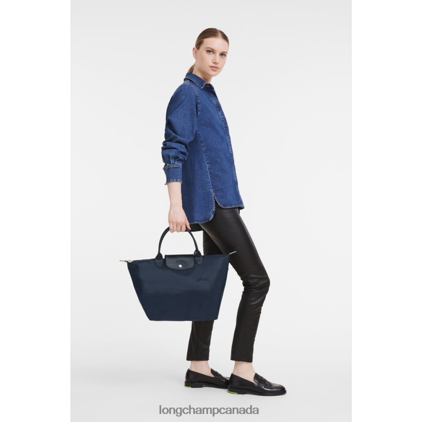 Longchamp Le Pliage Green Handbag Navy Women Bags 2XXDPB195