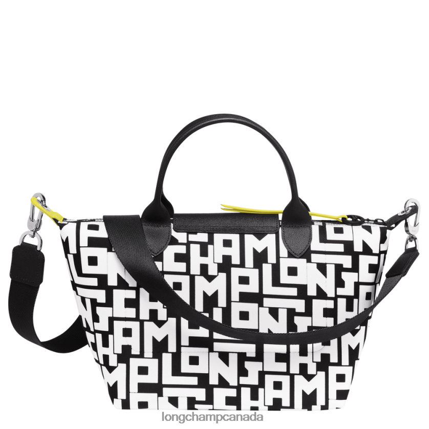 Longchamp Le Pliage LGP Handbag Black/White Women Bags 2XXDPB90