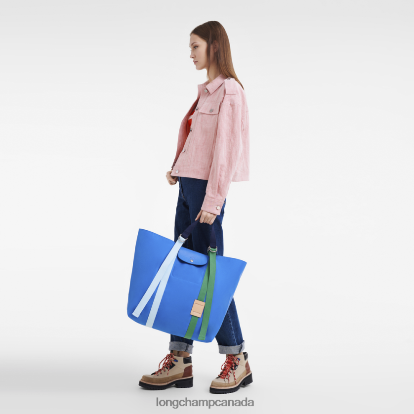 Longchamp Le Pliage Re-Play Tote bag Blue Women Bags 2XXDPB55
