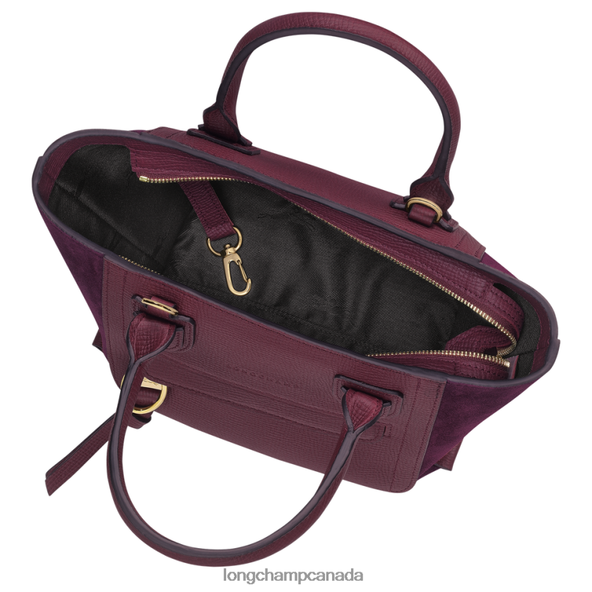 Longchamp Mailbox Handbag Burgundy Women Bags 2XXDPB159