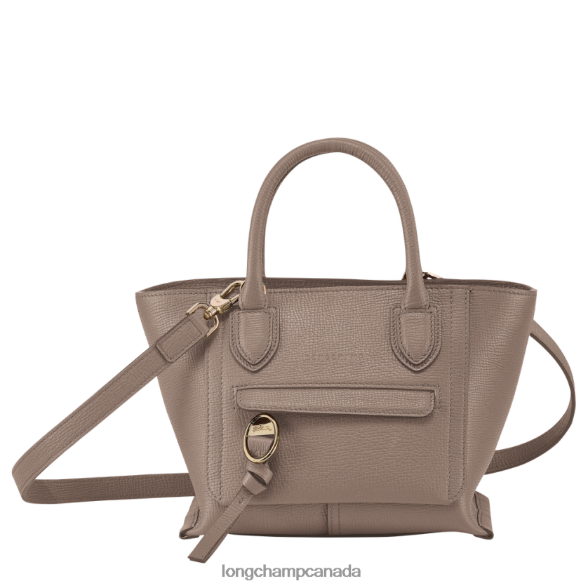 Longchamp Mailbox Handbag Taupe Women Bags 2XXDPB164