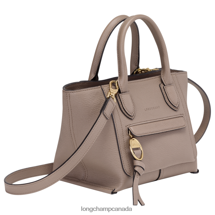 Longchamp Mailbox Handbag Taupe Women Bags 2XXDPB164