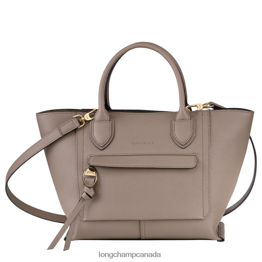 Longchamp Mailbox Handbag Taupe Women Bags 2XXDPB168